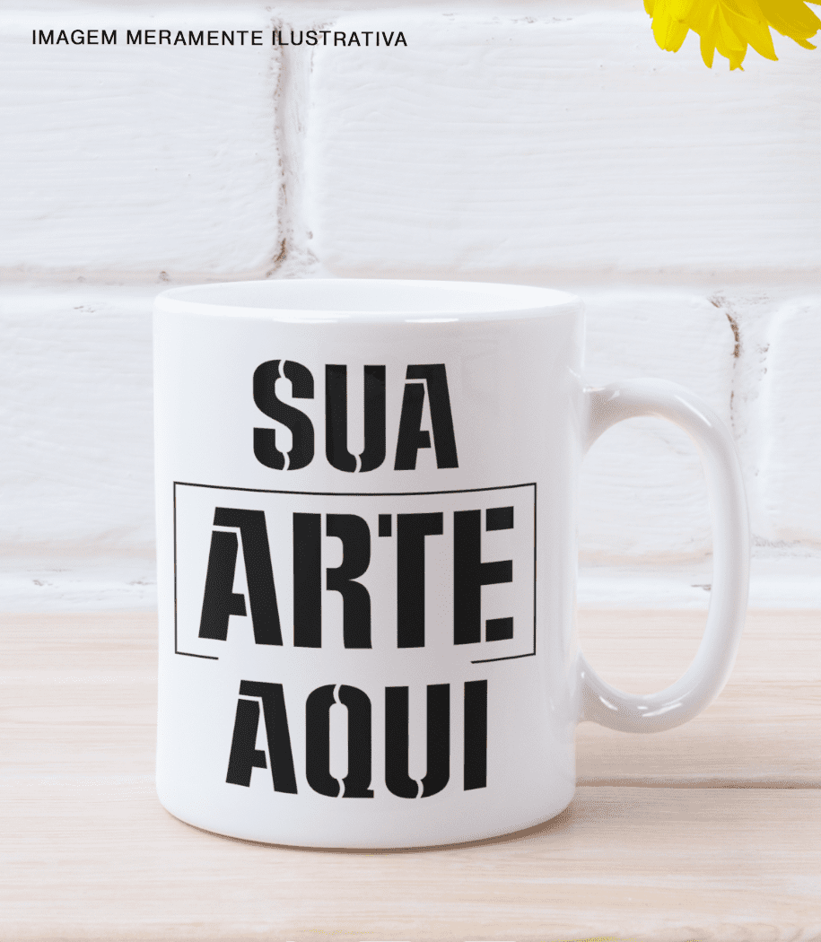 Caneca Cerâmica Branca Personalizada
