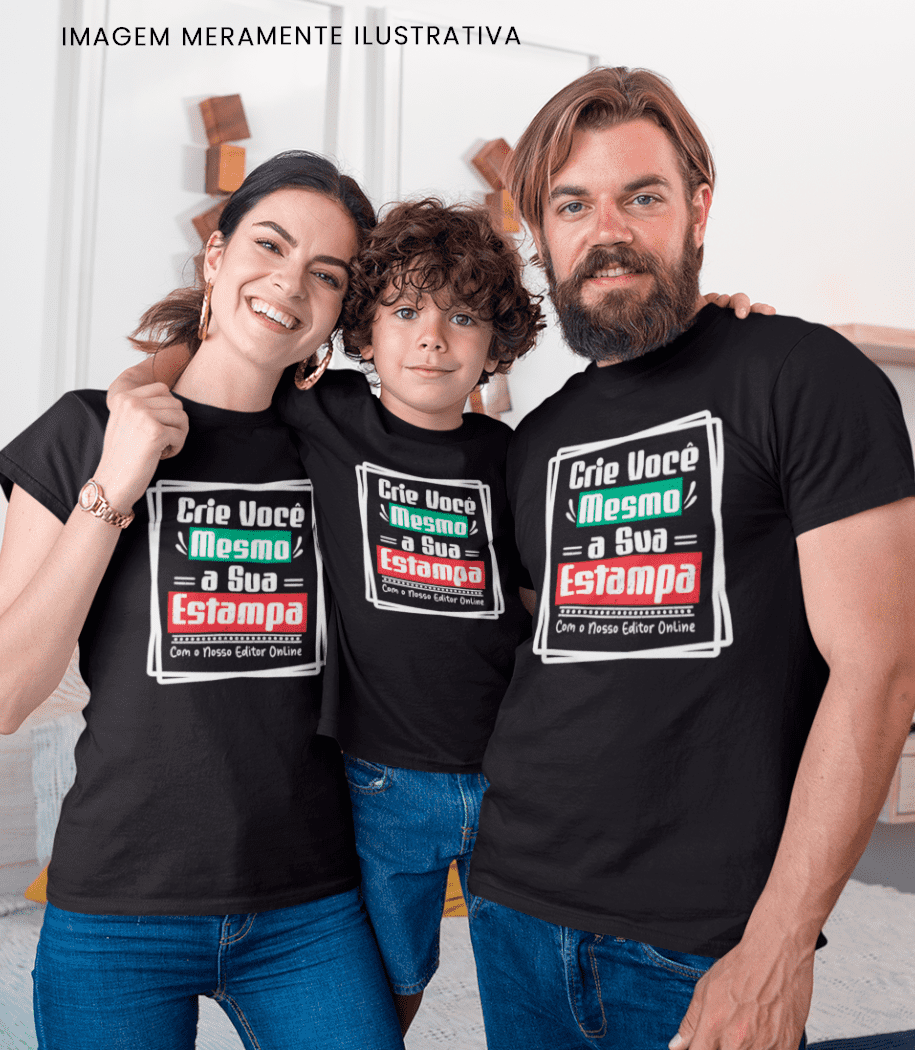 Camiseta Família Crie Sua Estampa