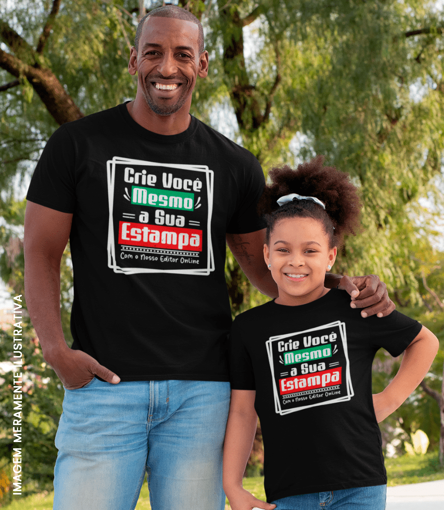 Camiseta Unissex e Infantil Crie Sua Estampa