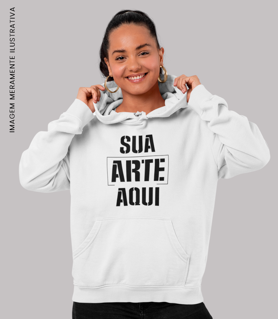 Moleton Canguru Branco frente